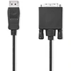Image de Nedis Câble Displayport - DisplayPort mâle - DVI-D 24+1 broches mâle - 1080p - nickelé - 2.00 m - rond - PVC - noir - Label