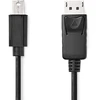 Image de Nedis Câble Mini Displayport - DisplayPort 1.2 - Mini DisplayPort mâle - DisplayPort mâle - 21.6 Gbps - nickelé - 2.00 m - rond - PVC - noir - Étiquette