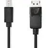 Image de Ccgl37400bk20 Mini Câble Display Port Displayport 1.2 Mini Displayport Mâle Displayport Mâle 21.6 Gbps Plaqué Nickel 2.00 M Rond Pvc Noir Label