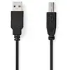 Image de Nedis CCGL60100BK20 câble USB USB 2.0 2 m USB A USB B Noir - Neuf