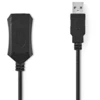 Image de Câble USB actif | USB 2.0 | USB-A mâle | USB-A femelle | 480 Mbps | 20.0 m | Rond | Nickelé | PVC | Cuivre | Etiquette