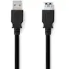 Image de Nedis CCGL61010BK30 câble USB USB 3.2 Gen 1 (3.1 Gen 1) 3 m USB A Noir - Neuf