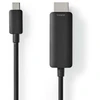 Image de Nedis USB-C Adapter - USB 3.2 Gen 1 - USB-C mâle - HDMI mâle - 4K@60Hz - 1,00 m - Rond - Nickelé - PVC - Noir - Label