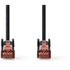 Image de Nedis Câble réseau CAT6 - Prise RJ45 - Prise RJ45 - S/FTP - 15,0 m - Rond - LSZH - Noir - Label