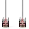 Image de Câble réseau CAT6 | RJ45 Mâle | RJ45 Mâle | S/FTP | 1,00 m | Rond | LSZH | Gris | Étiquette