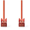 Image de Nedis Câble réseau CAT6 - RJ45 mâle - RJ45 mâle - S/FTP - 10,0 m - Rond - LSZH - Rouge - Etiquette