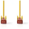 Image de Câble réseau CAT6 | RJ45 Male | RJ45 Male | S/FTP | 2.00 m | Rond | LSZH | Jaune | Label