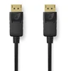 Image de Nedis Displayport cable - DisplayPort male - DisplayPort male - 8K@60Hz - Plaqué or - 3.00 m - Rond - PVC - Noir - Etiquette