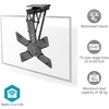 Image de Nedis SmartLife Motorised TV Ceiling Mount - 23 - 65 " - Maximum supported screen weight : 30 kg - Rotable - Tiltable - Minimum ceiling distance : 140 mm - Remote controlled - Steel - Black