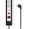 Image de Prise multiprise | Type F (CEE 7/7) | 10 prises | 3,00 m | 3680 W | 16 A | Mise à la terre : contacts latéraux | 230 V CA 50/60 Hz | Angle de la prise : 45 ° | H05VV-F 3G1,5 mm² | Interrupteur marche/arrêt | Noir