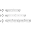 Image de Grille glissière 475x22mm noir - RENSON - 10443