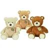 Image de Ours en peluche avec patch décoratif, 25cm, 3 types