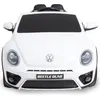 Image de Voiture électrique Volkswagen Beetle XL pour enfants 12 V (1 à 6 ans)   Sous licence officielle, avec télécommande, pneus en EVA et siège en cuir   Véhicule électrique pour enfants   Blanc