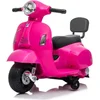 Image de Trottinette électrique Vespa GTS Mini pour enfants 6 V (1 à 3 ans)   Sous licence officielle, avec phare, roues d'appui et siège en cuir   Trottinette électrique pour enfants   Rose