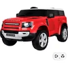 Image de Land Rover Defender 90   Voiture électrique pour enfants 12 V (1 à 6 ans)   Sous licence officielle, avec télécommande, Bluetooth, 2 moteurs, pneus en EVA et coffre   Véhicule électrique pour enfants, rouge
