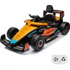 Image de Voiture électrique McLaren Formule 1 pour enfants 12 V (1 à 5 ans)   Sous licence officielle F1, avec télécommande 2,4 GHz, Bluetooth MP3 et pneus EVA   Voiture électrique pour enfants   Orange