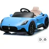 Image de Voiture électrique pour enfants Maserati MC20 Cielo 12 V (1 à 5 ans)   Sous licence officielle, avec télécommande 2,4 GHz, pneus en EVA et siège en cuir   Voiture électrique pour enfants bleue