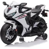 Image de Moto électrique pour enfants Honda CBR 1000RR 12 V (2 à 5 ans)   Sous licence officielle, avec roues d'appui, LED et effets sonores   Moto électrique pour enfants, blanche