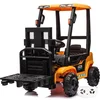 Image de Chariot élévateur JCB pour enfants, voiture électrique 12 V (2 à 6 ans)   Sous licence officielle, avec télécommande, fourches et palette fonctionnelles   Véhicule électrique pour enfants   Jaune