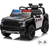 Image de Voiture électrique pour enfants Ford Raptor Police 12 V (1 à 5 ans)   Sous licence officielle, avec télécommande, Bluetooth, sirène et siège en cuir   Véhicule électrique pour enfants   Noir