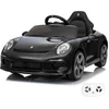 Image de Voiture électrique pour enfants RUF GT 12 V (1 à 5 ans)   Sous licence officielle, avec télécommande, pneus en EVA, Bluetooth et siège en cuir   Véhicule électrique pour enfants   Noir