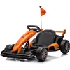 Image de Kart électrique McLaren pour enfants 24 V (5-12 ans)   Sous licence officielle, avec fonction de dérapage, 2 moteurs de 200 W et ceinture de sécurité   Kart électrique pour enfants   Orange