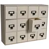 Image de Meuble de rangement 12 tiroirs 41,5x11x32,5 cm bois Artemio