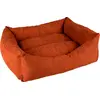 Image de Panier pour chien Duvo+ rectangulaire Velvet Copper rouge/blanc, taille : L