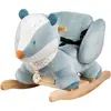 Image de Nattou, animal en peluche à bascule, modèle "Felix le blaireau", avec harnais de sécurité, pour des moments de jeu joyeux et sécurisés