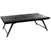 Image de Table basse Pomax Ohio, noire, dimensions : 125 cm de long x 75 cm de large x 38 cm de hauteur