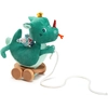 Image de Doudou à tirer Lilliputiens - Dragon Joe en bois à tirer et en peluche