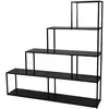 Image de Bibliothèque en escalier "Madison" - Noir - L 160 x l 30 x H 157 cm