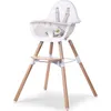 Image de CHILDHOME EVOLU 2 STUHL NATUR / WEISS 2 en 1 + ANNEAU ; CHEVOCHNW