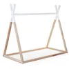 Image de CHILDHOME Lit de jeu Tipi 70x140 cm bois naturel et blanc B140TIPI