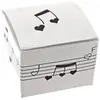 Image de Ballotin carré Musique, Blanc