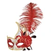 Image de Masque Loup Plume Rouge