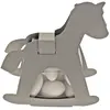 Image de Ballotin CHEVAL A BASCULE avec plexi, Gris