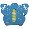 Image de Ballotin papillon avec plexi TURQUOISE, décos argents