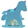 Image de Ballotin CHEVAL A BASCULE avec plexi, Turquoise