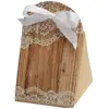 Image de Ballotin pochette Bois et Dentelle 5cm