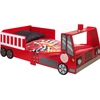 Image de Lit d'enfant (70x140cm) pompiers - avec éclairage LED - rouge