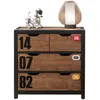 Image de M&s - Commode 4 Tiroirs 86x42x83 Cm Marron Et Noir - Bory