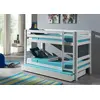 Image de Vipack Lit superposé Pino avec tiroir de lit - Pin massif laqué blanc, Dimensions : 210 cm x 140 cm x 105 cm ; PICOSBRB14