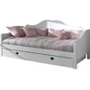 Image de Amori Ensemble lit couchette et tiroir de lit blanc en pin et MDF