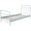 Image de Vipack Lit métallique New York Couchage 90 x 200 cm ; Dimensions (PxLxH) : 95 cm x 100 cm x 210 cm ; Couleur : blanc ; NYBE9014