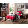 Image de Vipack Lit métallique New York Couchage 90 x 200 cm ; Dimensions (PxLxH) : 95 cm x 100 cm x 210 cm ; Couleur : noir ; NYBE9018