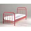Image de Vipack Lit métallique New York Couchage 90 x 200 cm ; Dimensions (PxLxH) : 95 cm x 100 cm x 210 cm ; Couleur : rouge ; NYBE9020