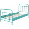 Image de Vipack Lit métallique New York Couchage 90 x 200 cm ; Dimensions (PxLxH) : 95 cm x 100 cm x 210 cm ; Couleur : turquoise ; NYBE9094