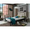 Image de Vipack Lit métallique New York Couchage 120 x 200 cm - Couleur : noir, Dimensions : 125 cm x 110 cm x 210 cm ; NYBE1218