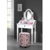 Image de Coiffeuse avec miroir Amori de Vipack - Couleur : blanc, dimensions : 70 cm x 136 cm x 40 cm ; AMDT7014